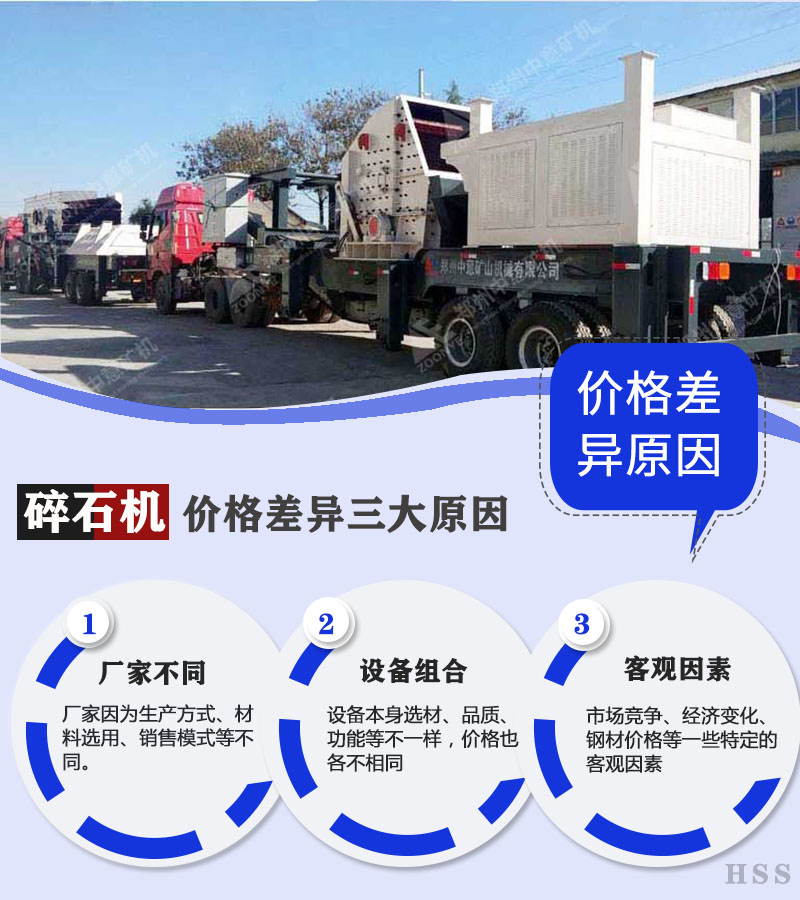 碎石机价格差异