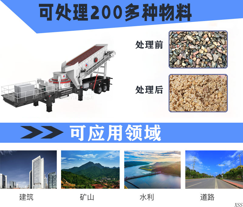 新型移动制砂机可处理200多种物料