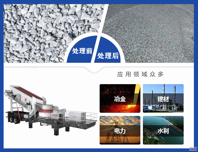 移动破碎站处理前后及应用